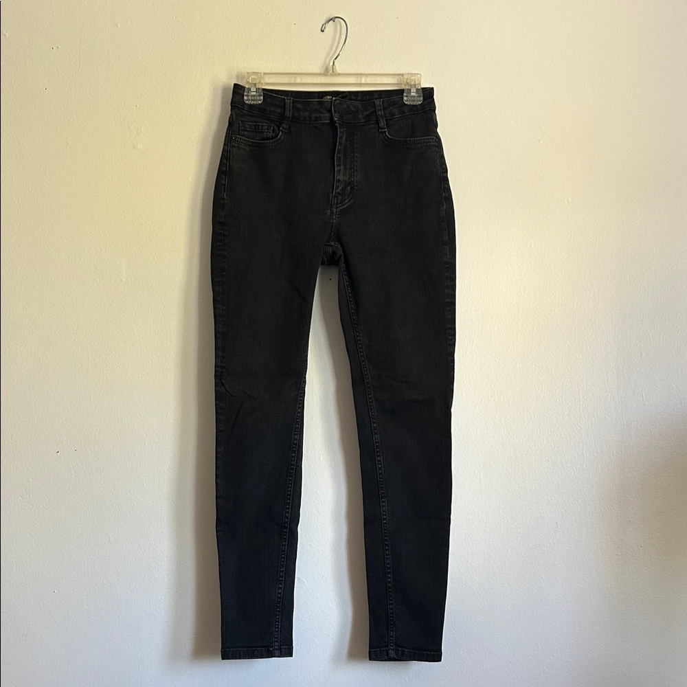 Maje Grey Washed Black High Rise Skinny Jeans Size 40